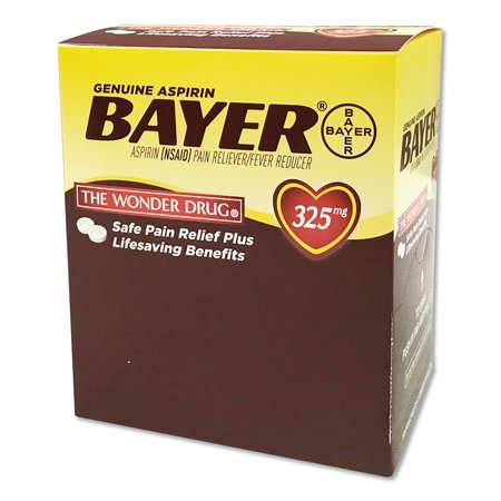 BAYER Aspirin Tablets, Two-Pack, PK50 204